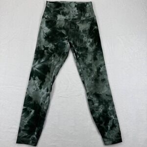 Lululemon Align High‎ Rise Tie Dye Leggings Women Size 6 Green Black Yoga Pants